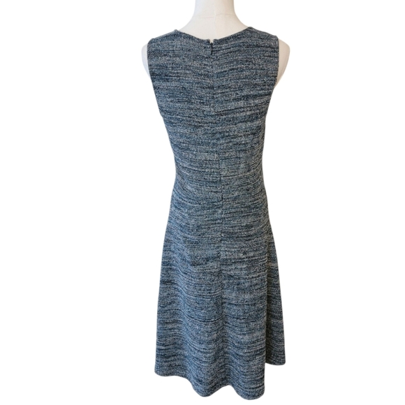 LOFT Teal Green and Gray Sleeveless Fit & Flare Dress Size 4 - Picture 5 of 7